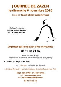 Journée de zazen le 06 novembre 2016