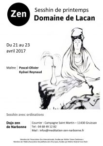 Sesshin Zen à Lacan en avril 2017