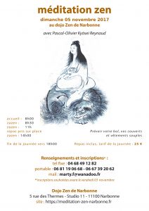 Journée de Zazen à Narbonne le 5 novembre 2017