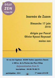 Journée de zazen à Toulon le 17 juin 2018