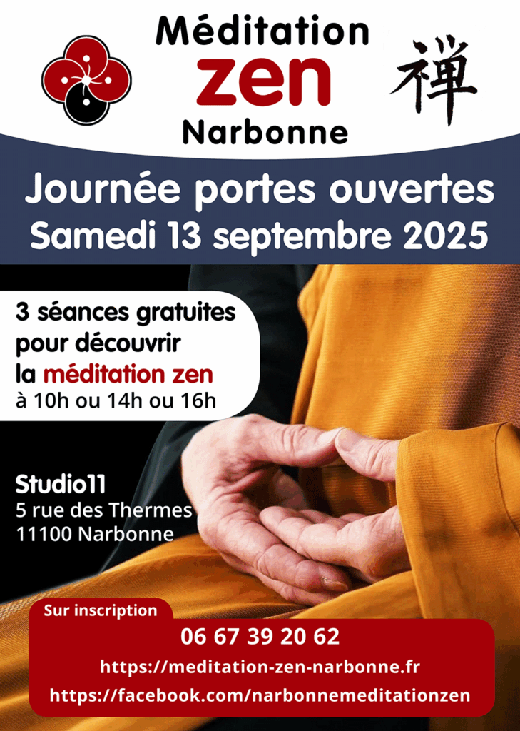 2025 samedi 13 septembre - Journée portes ouvertes - Découverte de la méditation zen - MZN