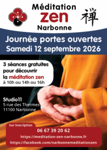 2026 samedi 12 septembre - Journée portes ouvertes - Découverte de la méditation zen - MZN