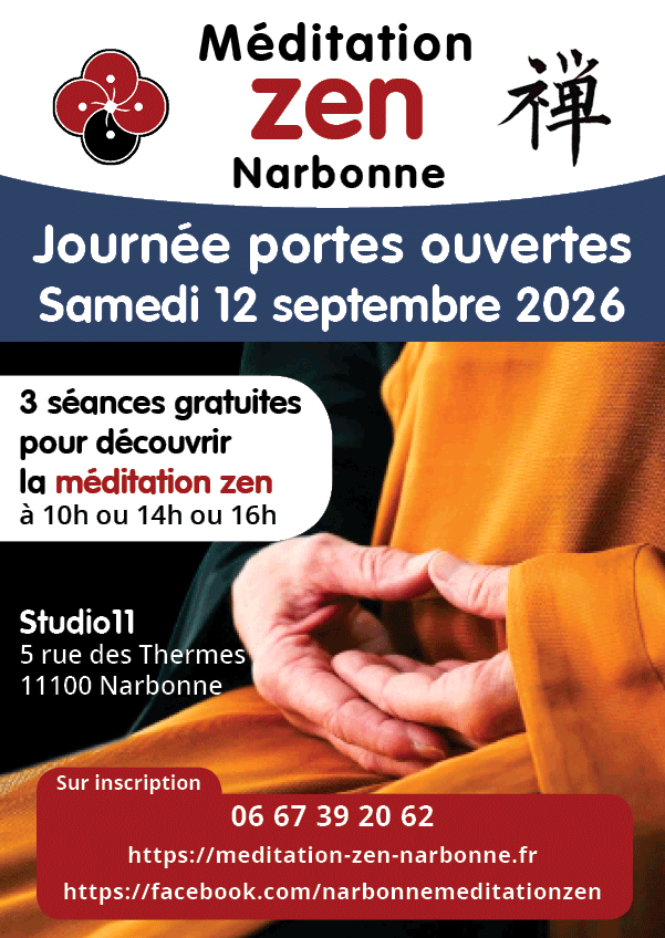 2026 samedi 12 septembre - Journée portes ouvertes - Découverte de la méditation zen - MZN