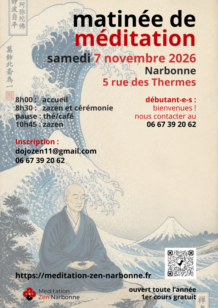 2026 11 07 - Matinée de méditation Zen Narbonne